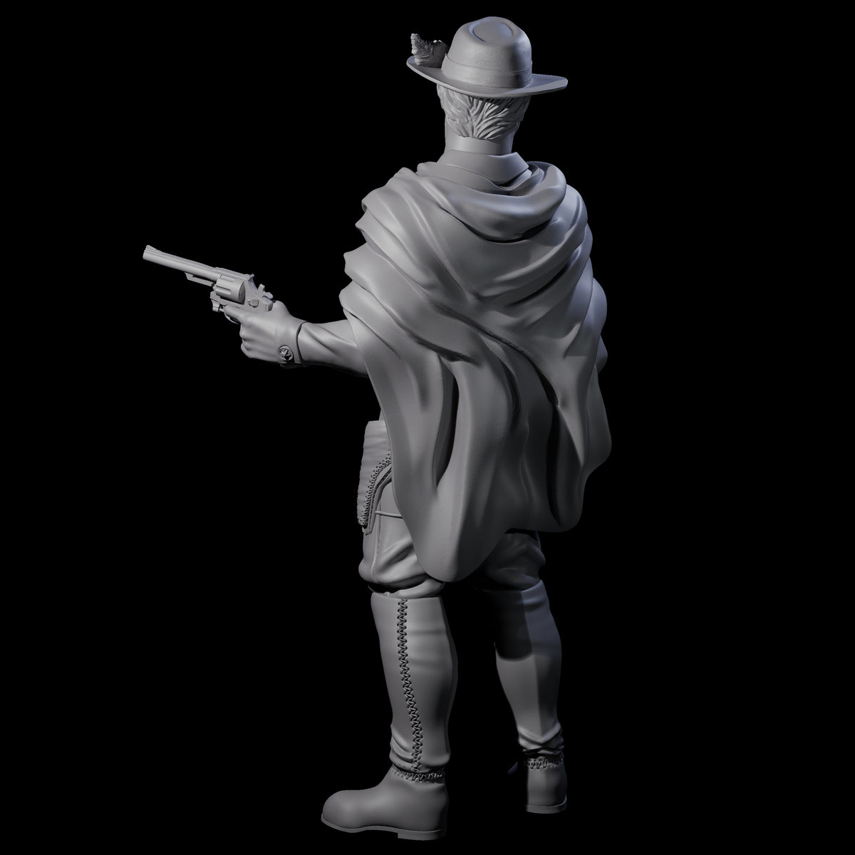 Old West Gunslinger Miniature for Dungeons and Dragons, Pathfinder or other TTRPGs