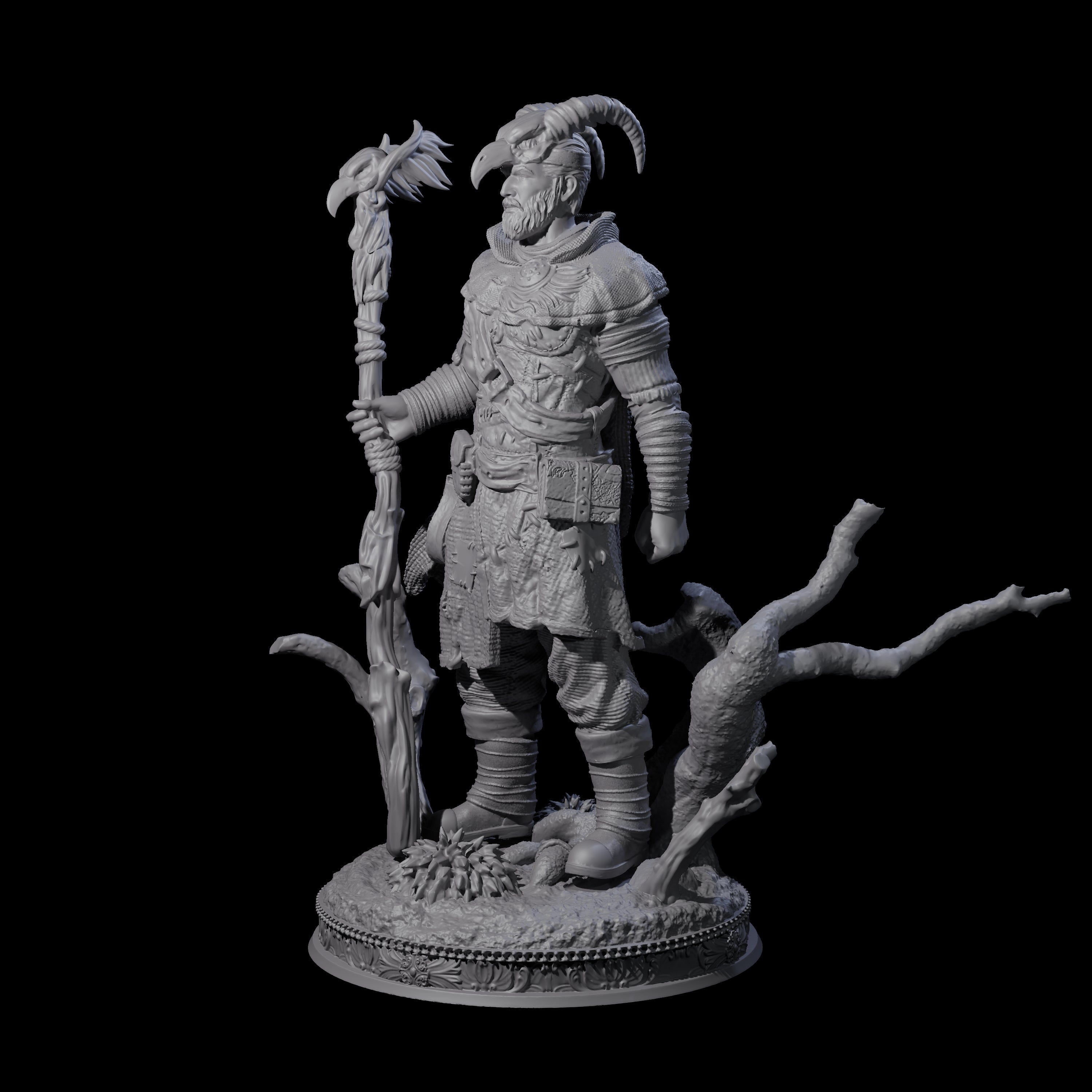 Old Wild Man Druid Miniature for Dungeons and Dragons, Pathfinder or other TTRPGs