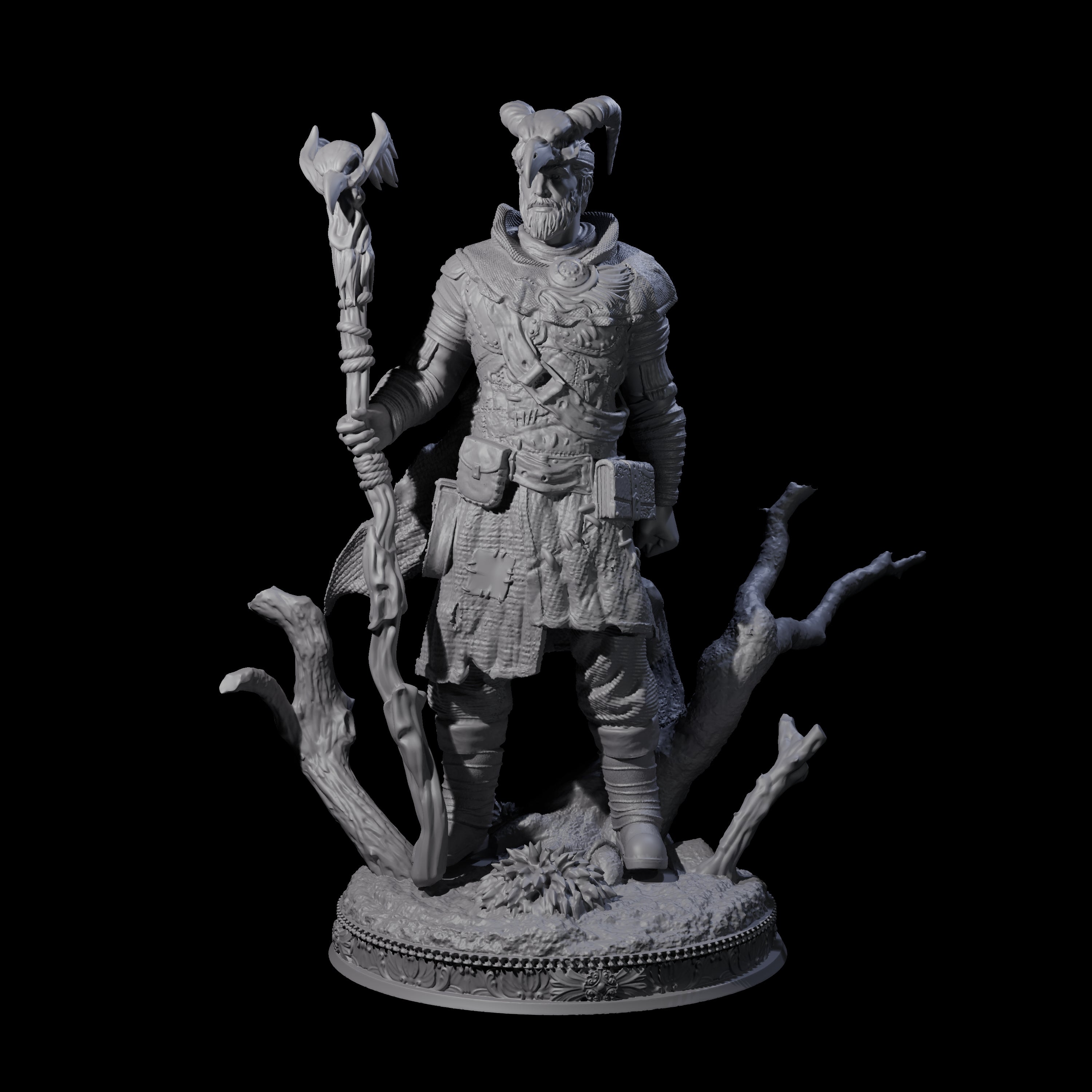 Old Wild Man Druid Miniature for Dungeons and Dragons, Pathfinder or other TTRPGs