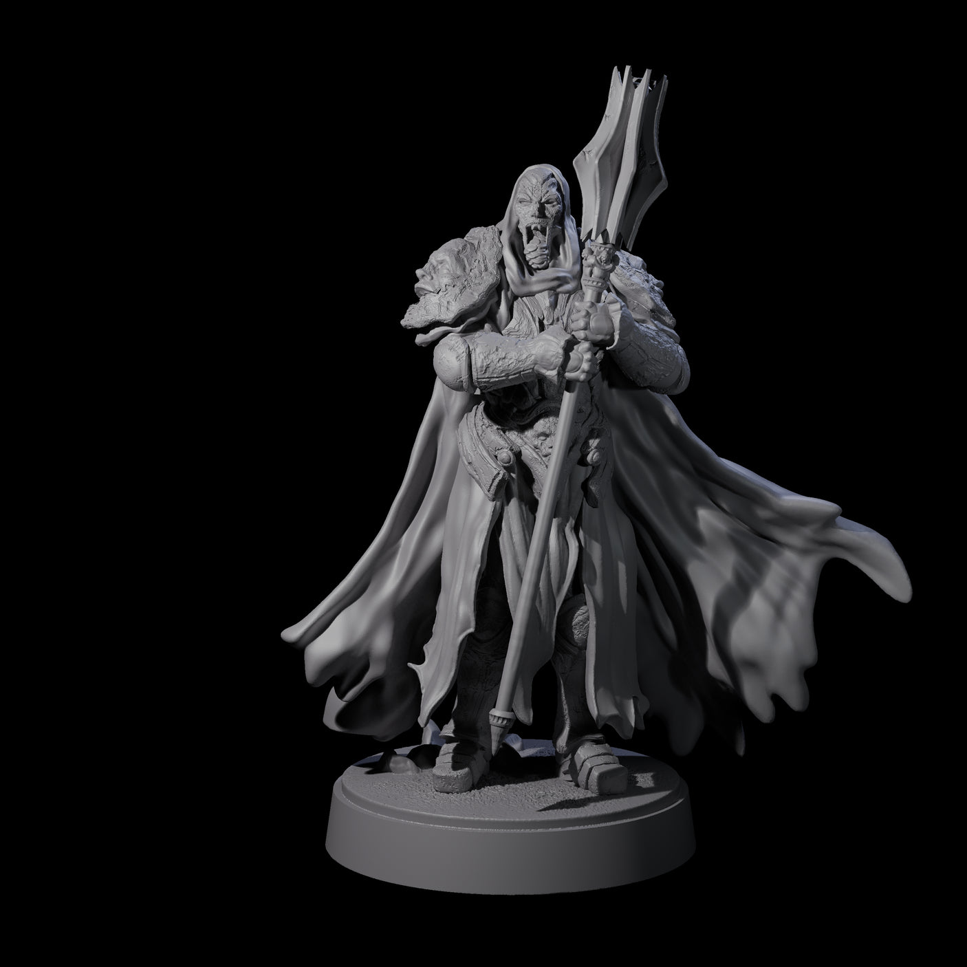 On Guard Death Knight A Miniature for Dungeons and Dragons, Pathfinder or other TTRPGs