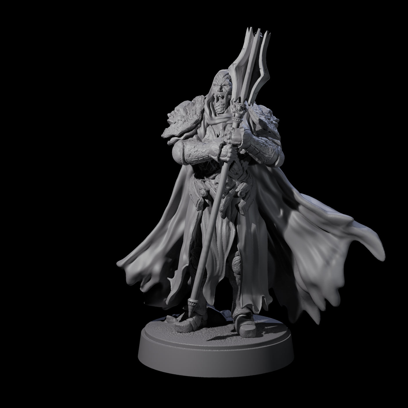 On Guard Death Knight A Miniature for Dungeons and Dragons, Pathfinder or other TTRPGs
