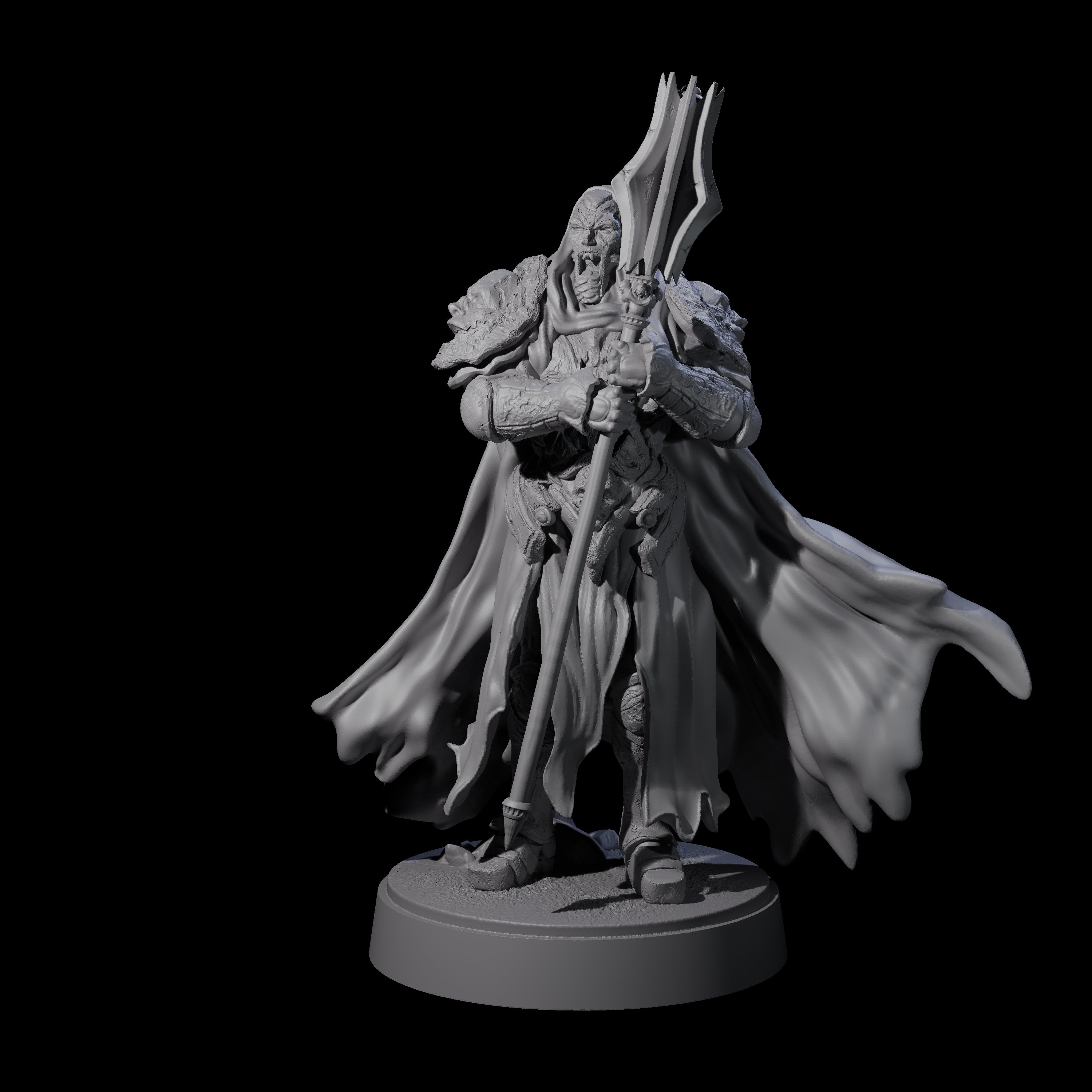 On Guard Death Knight A Miniature for Dungeons and Dragons, Pathfinder or other TTRPGs
