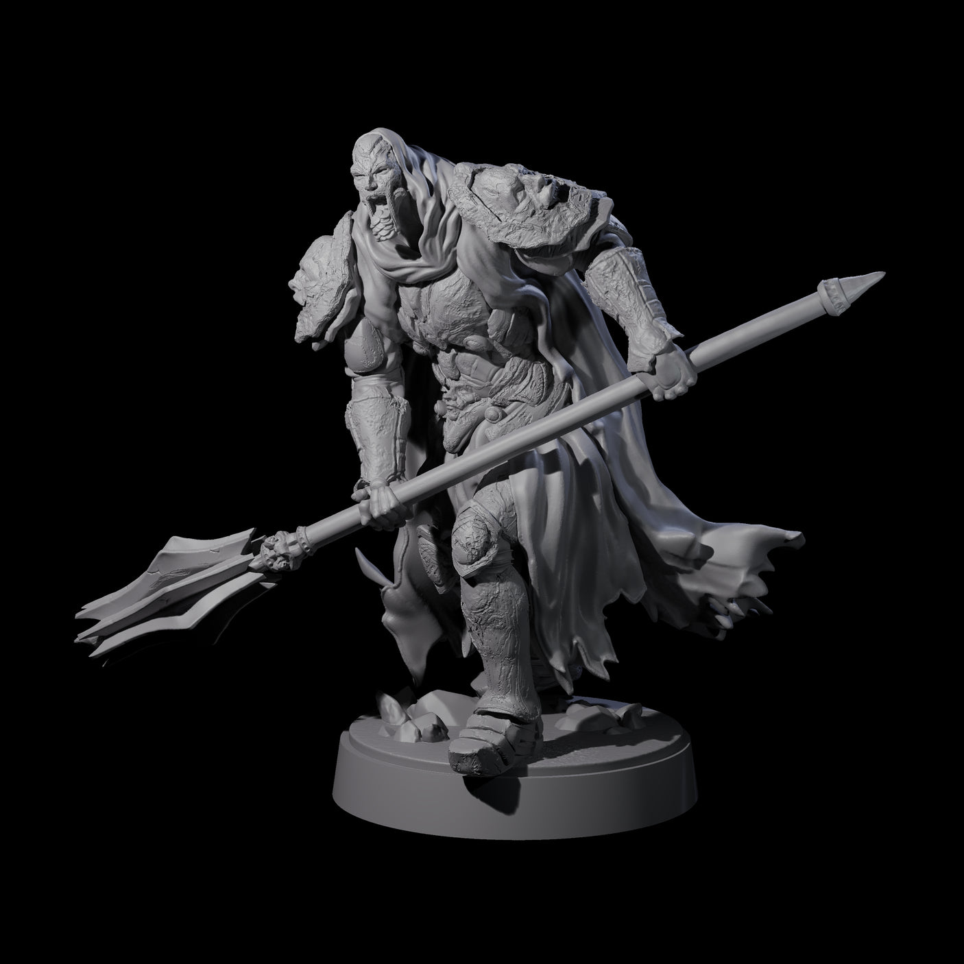 On Guard Death Knight B Miniature for Dungeons and Dragons, Pathfinder or other TTRPGs