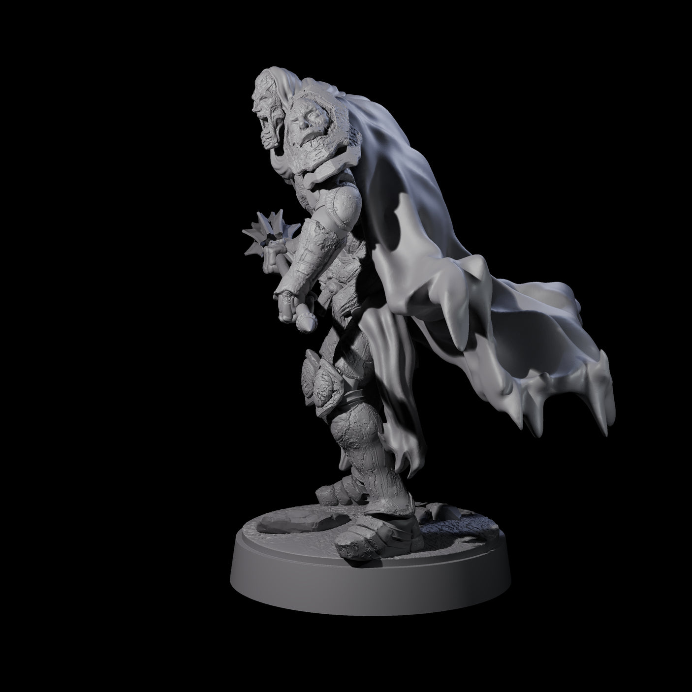 On Guard Death Knight C Miniature for Dungeons and Dragons, Pathfinder or other TTRPGs