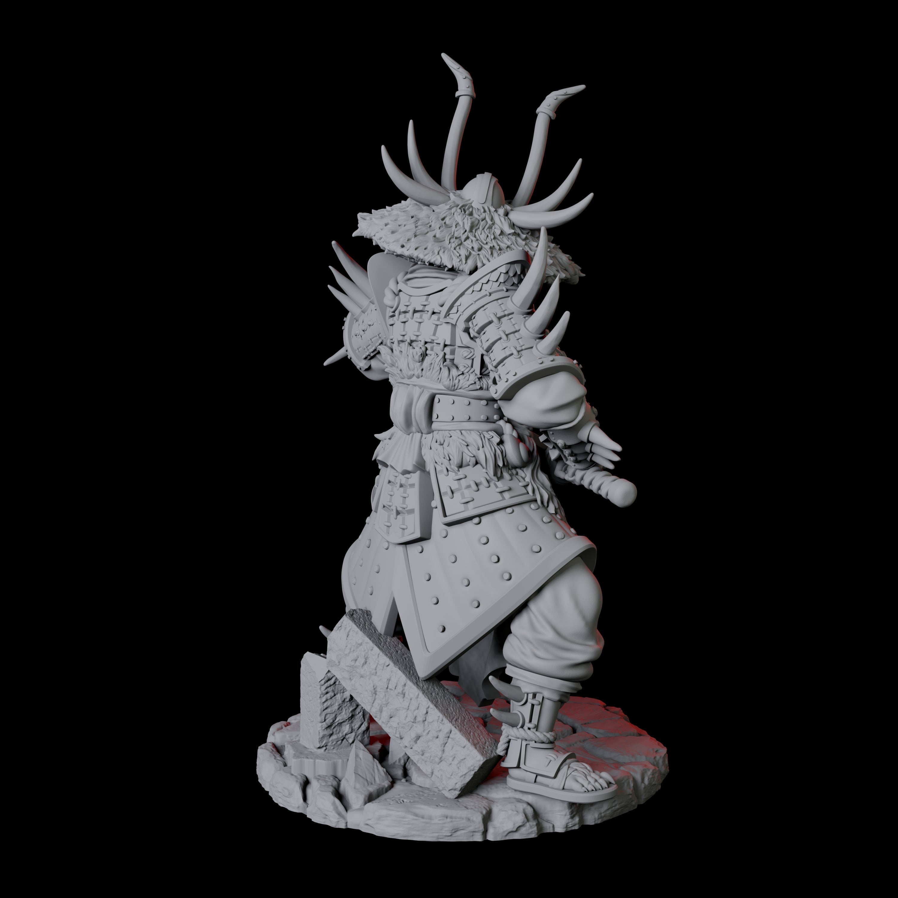 Oni Death Samurai A Miniature for Dungeons and Dragons, Pathfinder or other TTRPGs