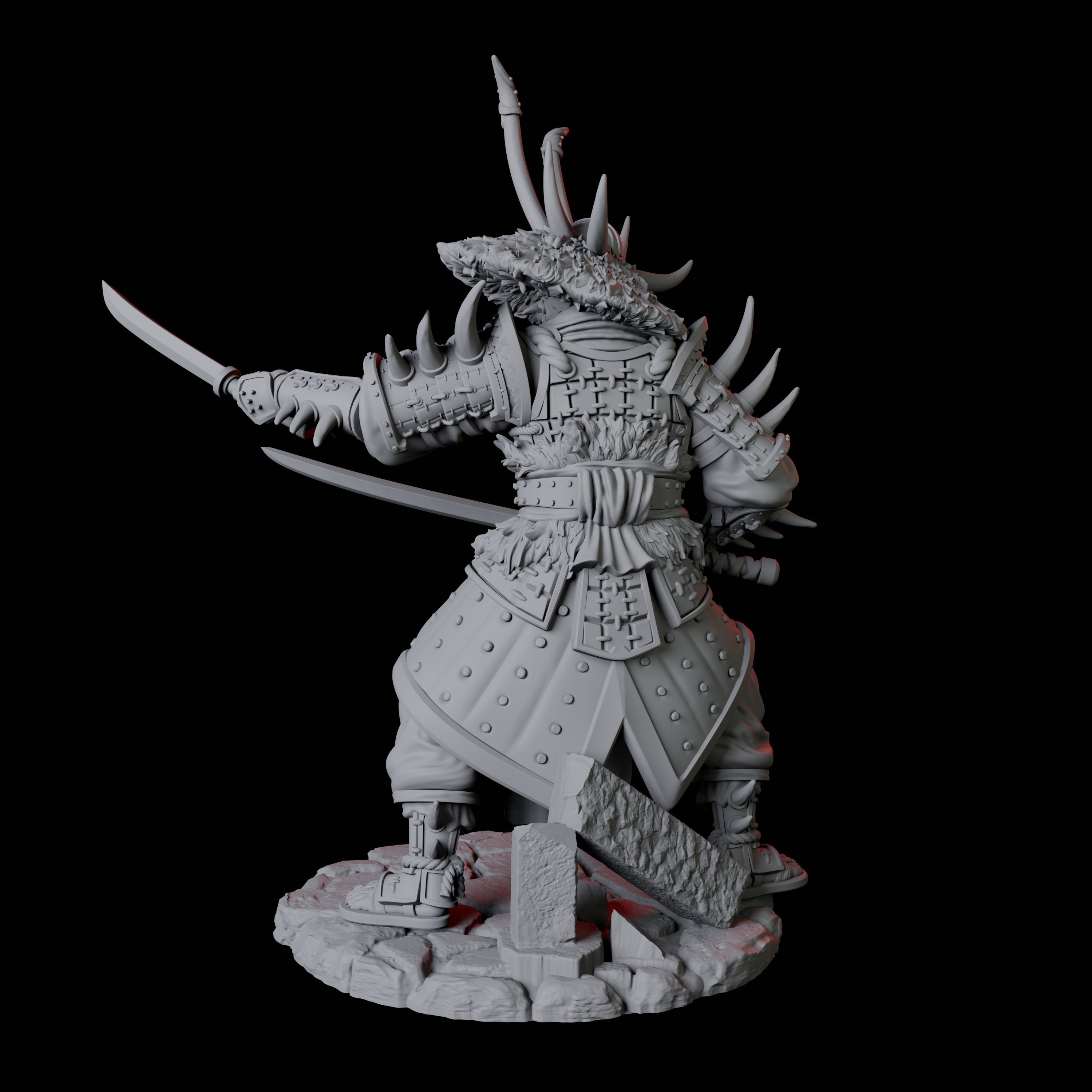Oni Death Samurai A Miniature for Dungeons and Dragons, Pathfinder or other TTRPGs