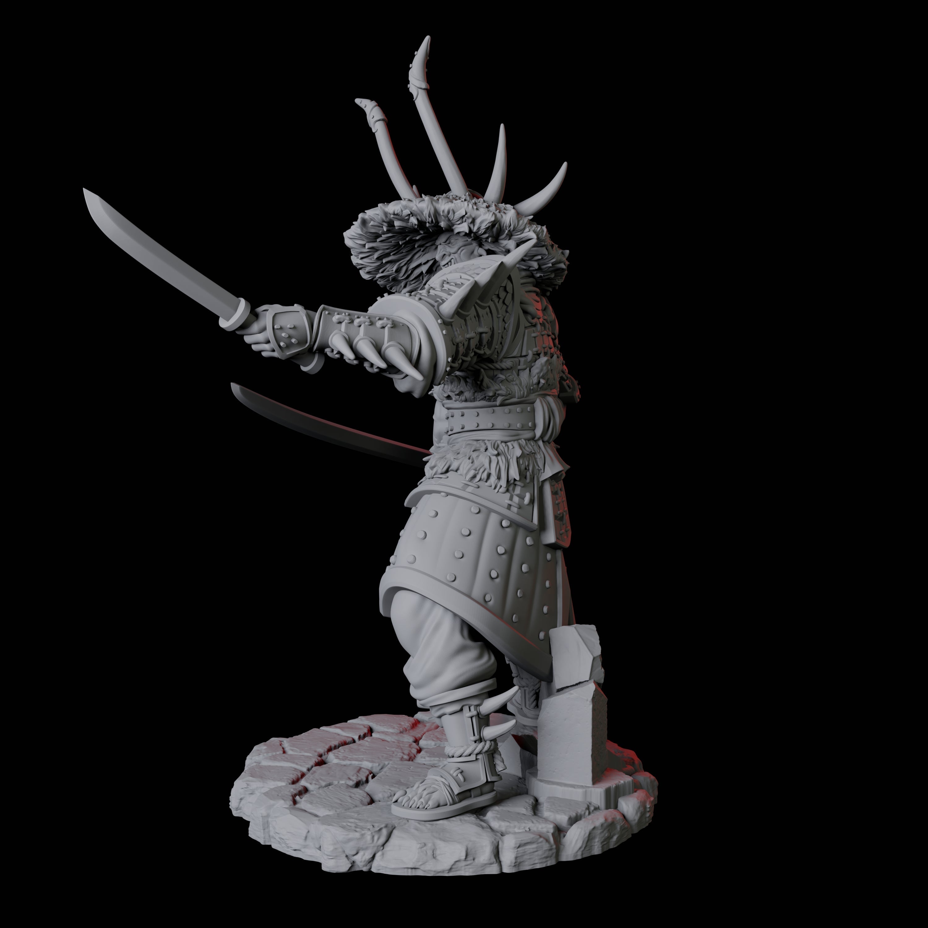 Oni Death Samurai A Miniature for Dungeons and Dragons, Pathfinder or other TTRPGs