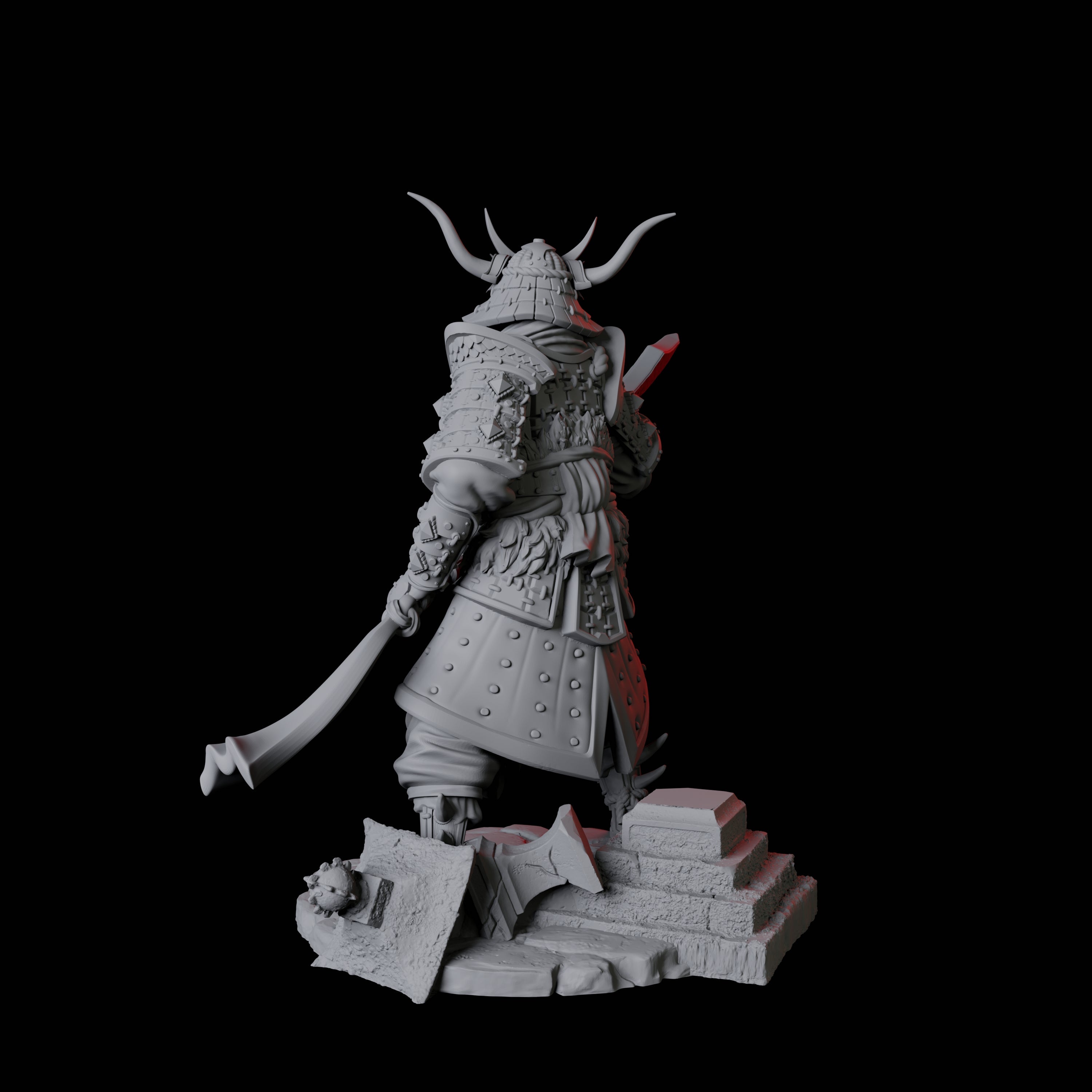 Oni Death Samurai B Miniature for Dungeons and Dragons, Pathfinder or other TTRPGs