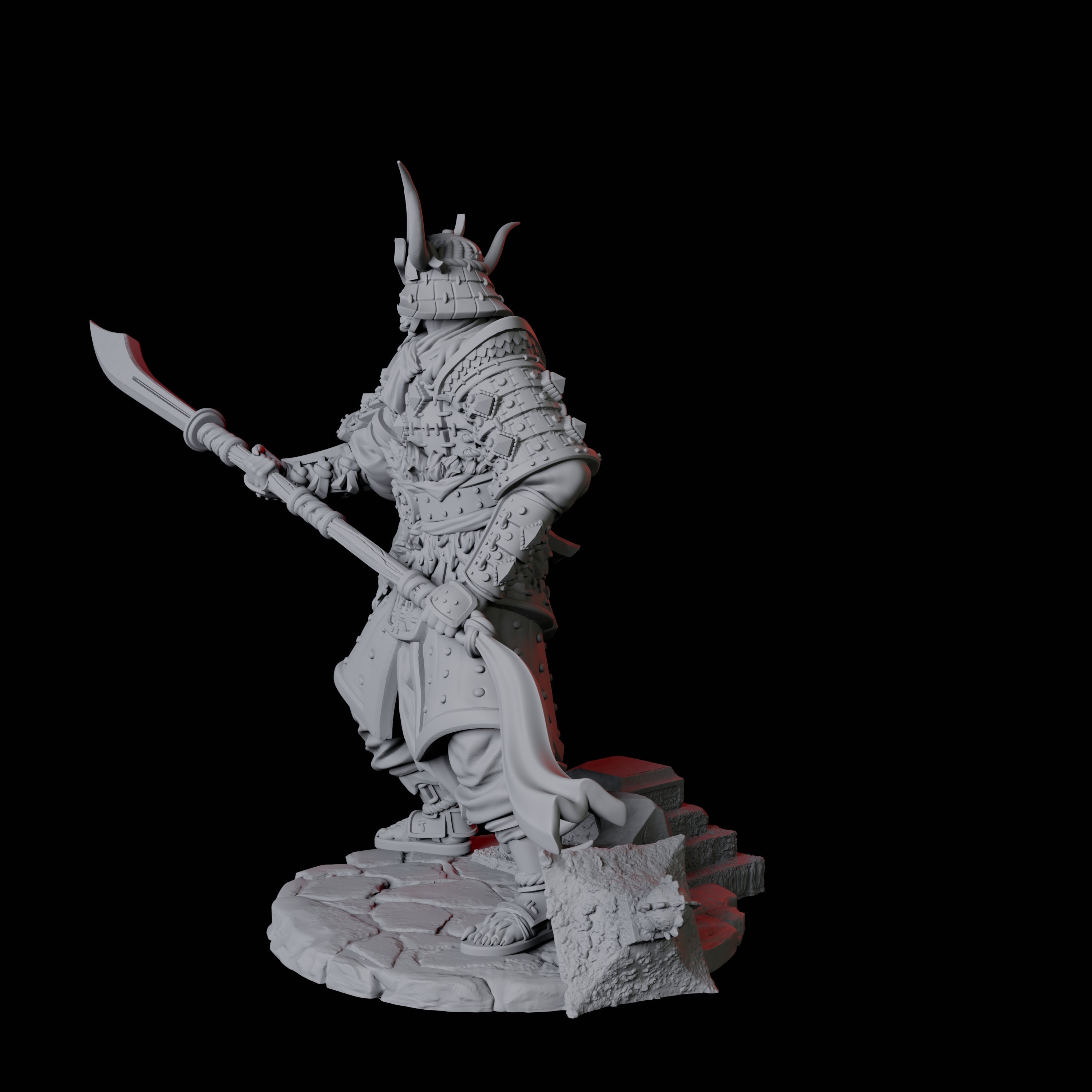Oni Death Samurai B Miniature for Dungeons and Dragons, Pathfinder or other TTRPGs
