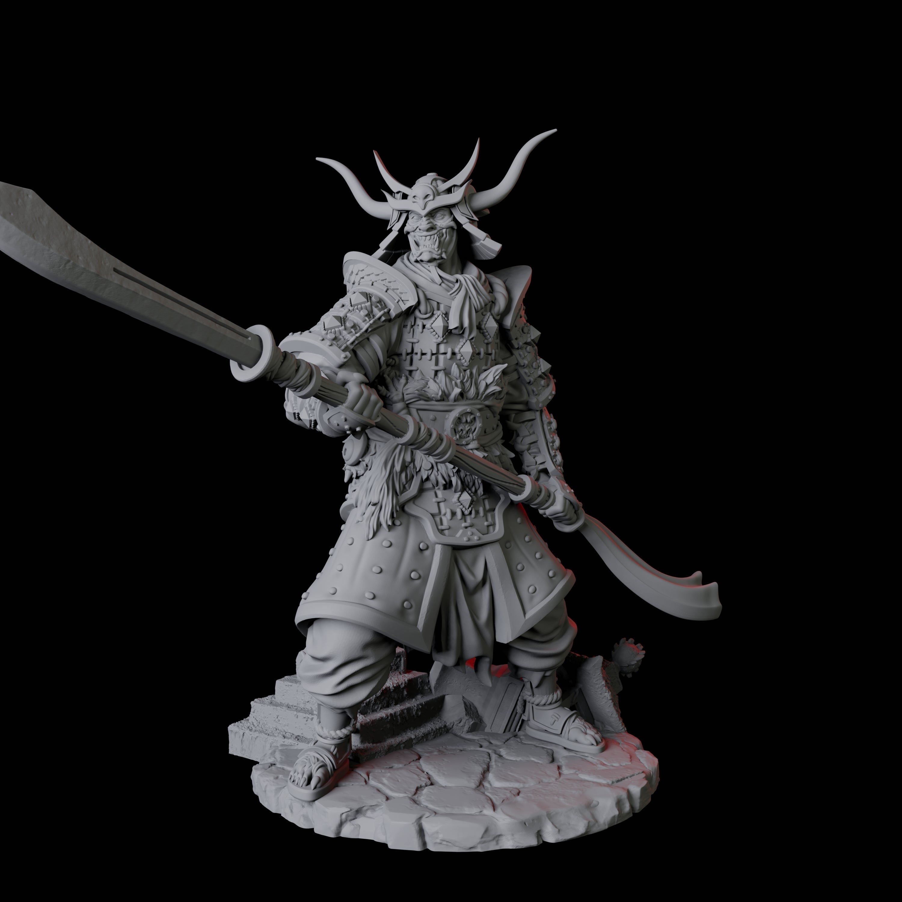 Oni Death Samurai B Miniature for Dungeons and Dragons, Pathfinder or other TTRPGs