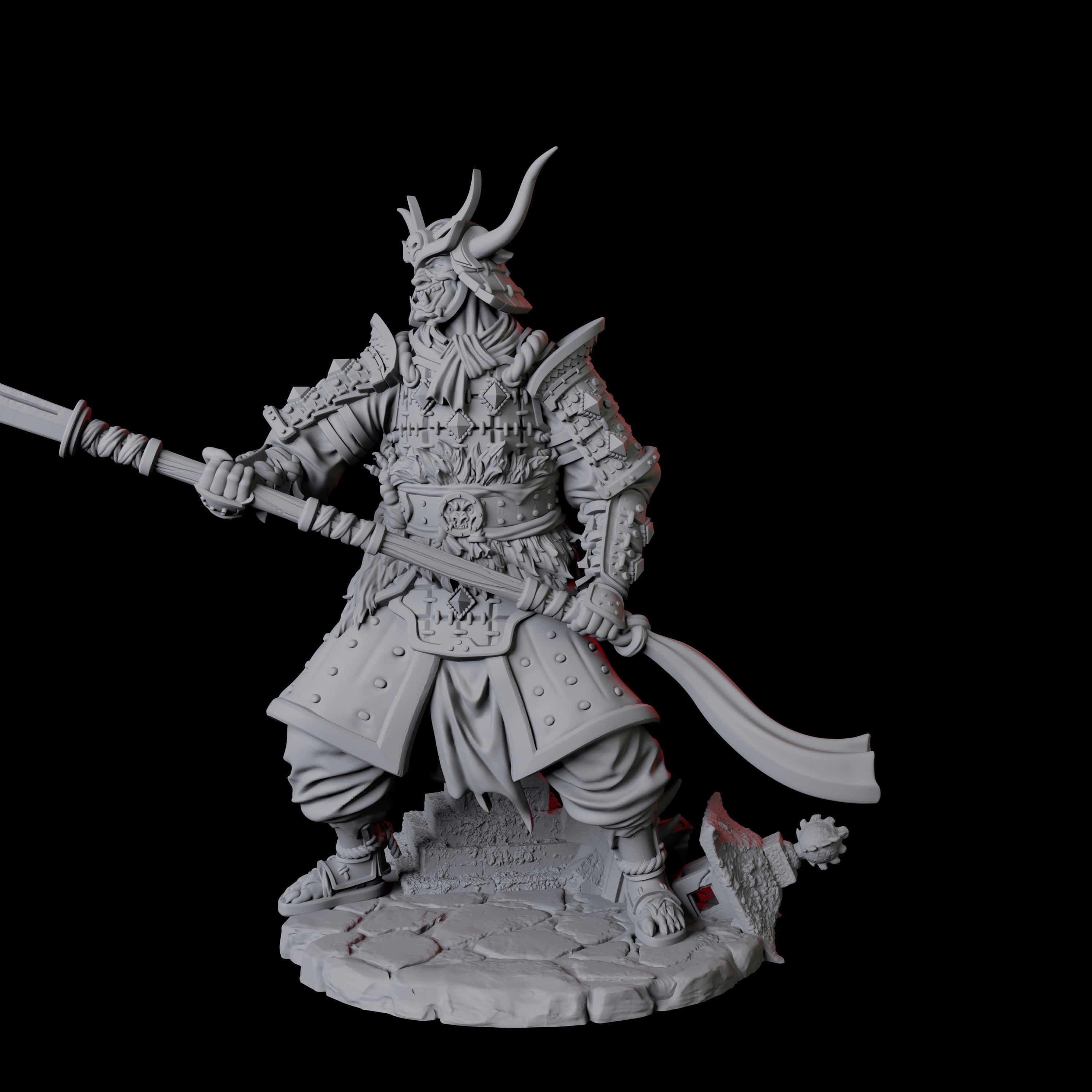 Oni Death Samurai B Miniature for Dungeons and Dragons, Pathfinder or other TTRPGs