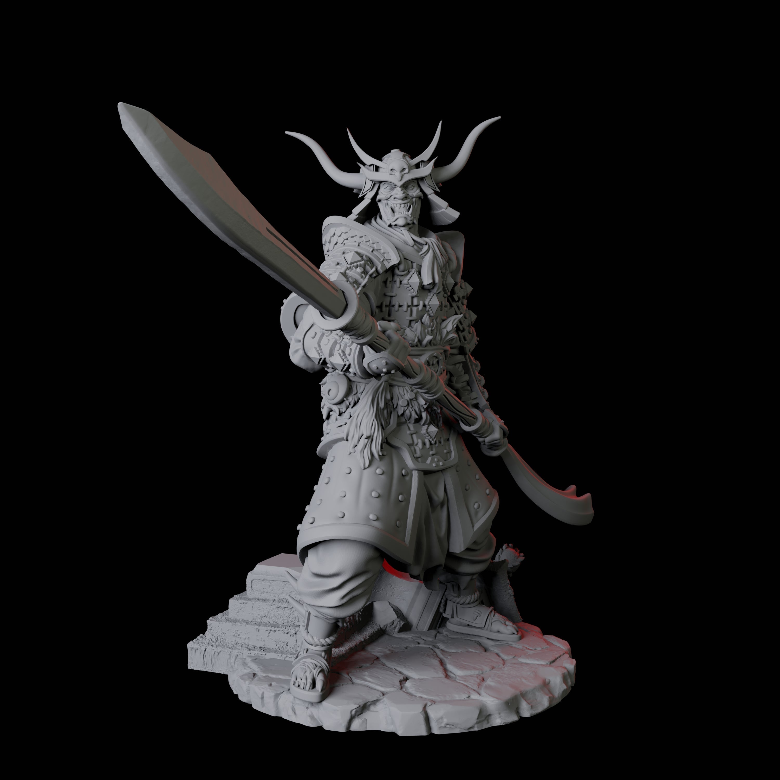 Oni Death Samurai B Miniature for Dungeons and Dragons, Pathfinder or other TTRPGs