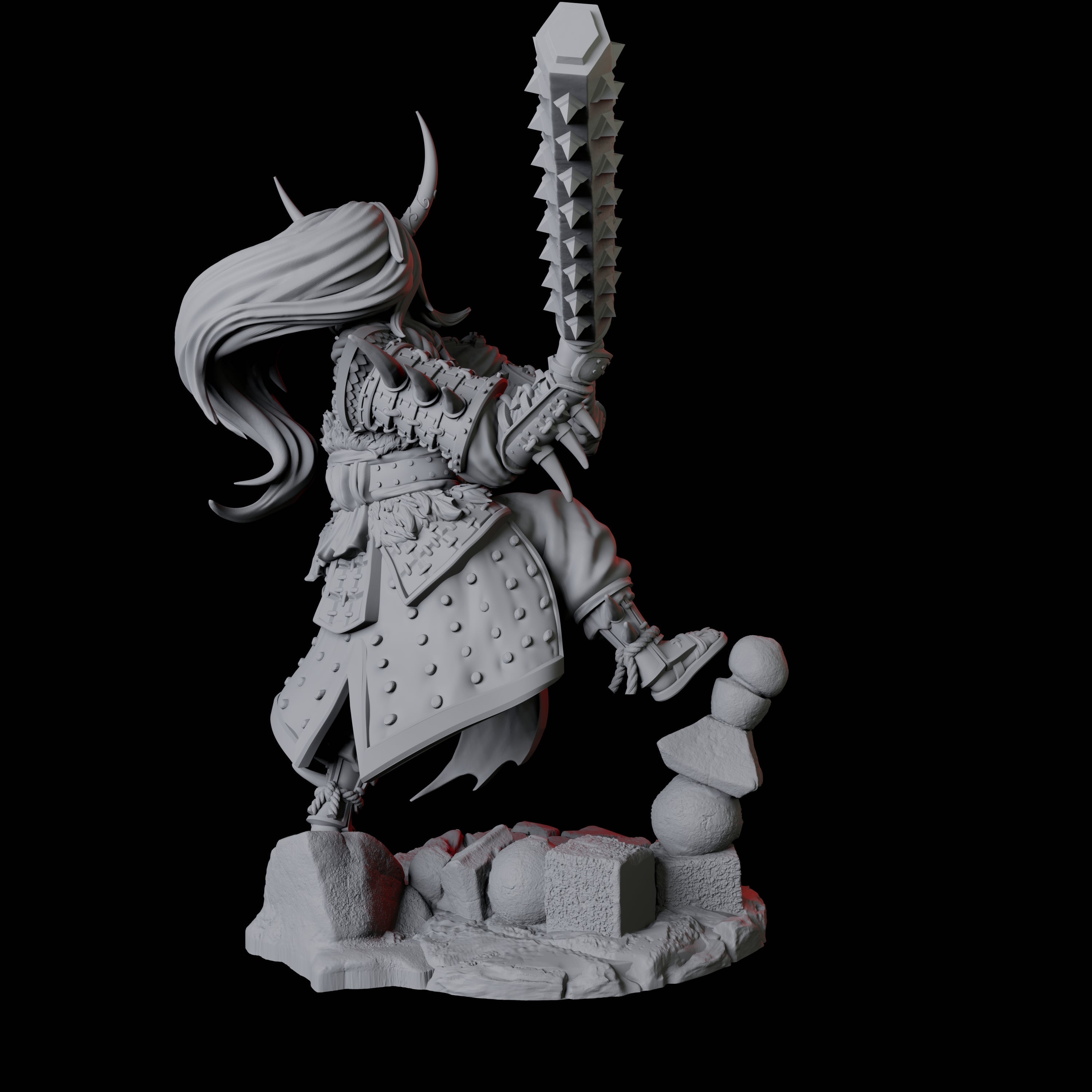Oni Death Samurai C Miniature for Dungeons and Dragons, Pathfinder or other TTRPGs