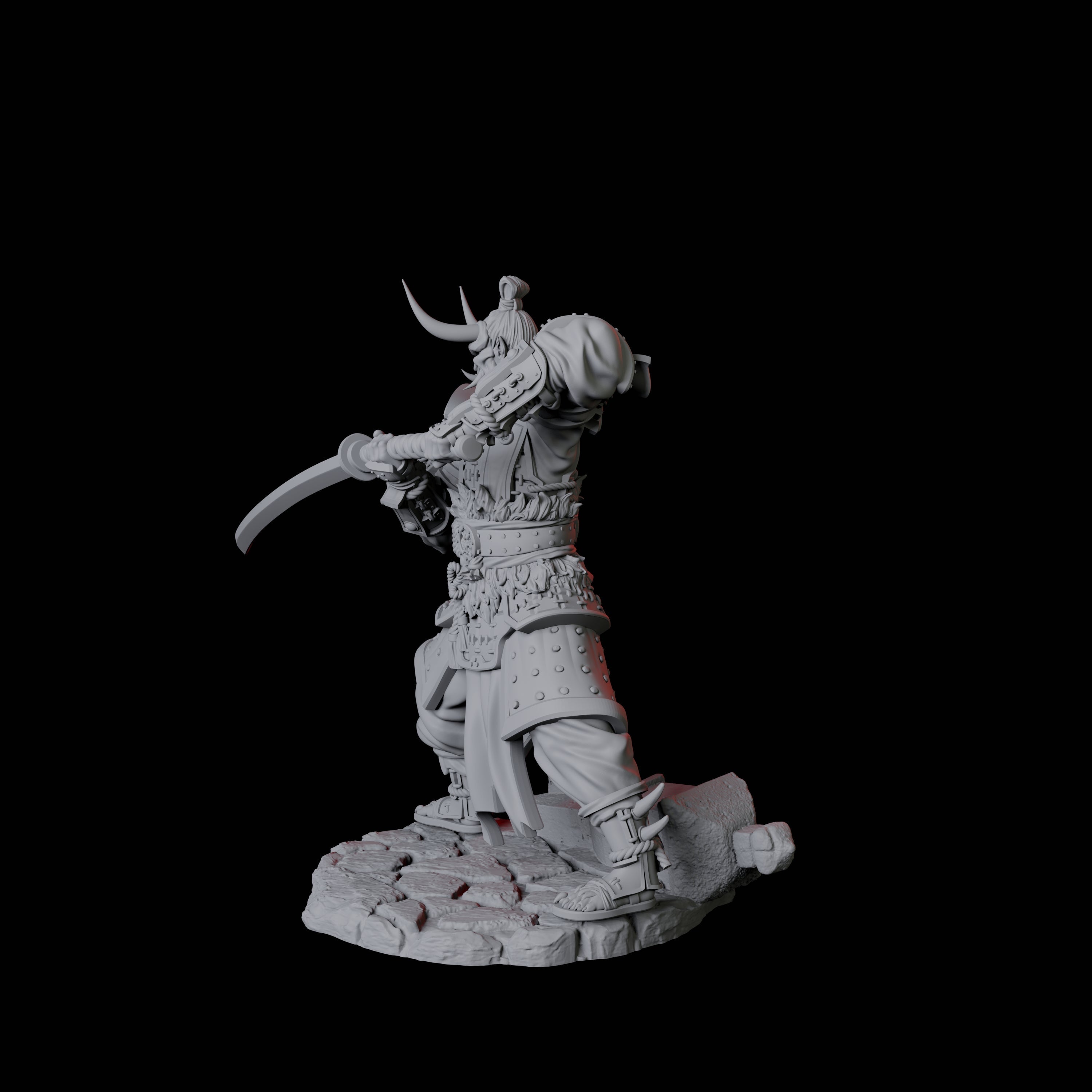 Oni Death Samurai D Miniature for Dungeons and Dragons, Pathfinder or other TTRPGs