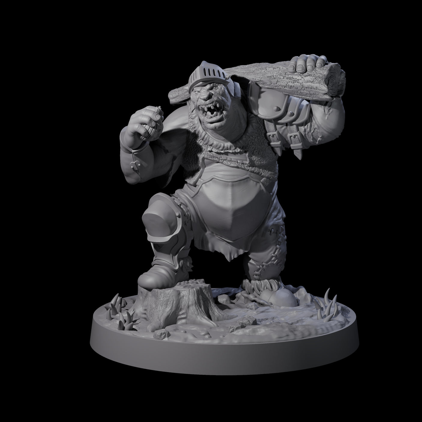 Onion Munching Ogre Miniature for Dungeons and Dragons, Pathfinder or other TTRPGs