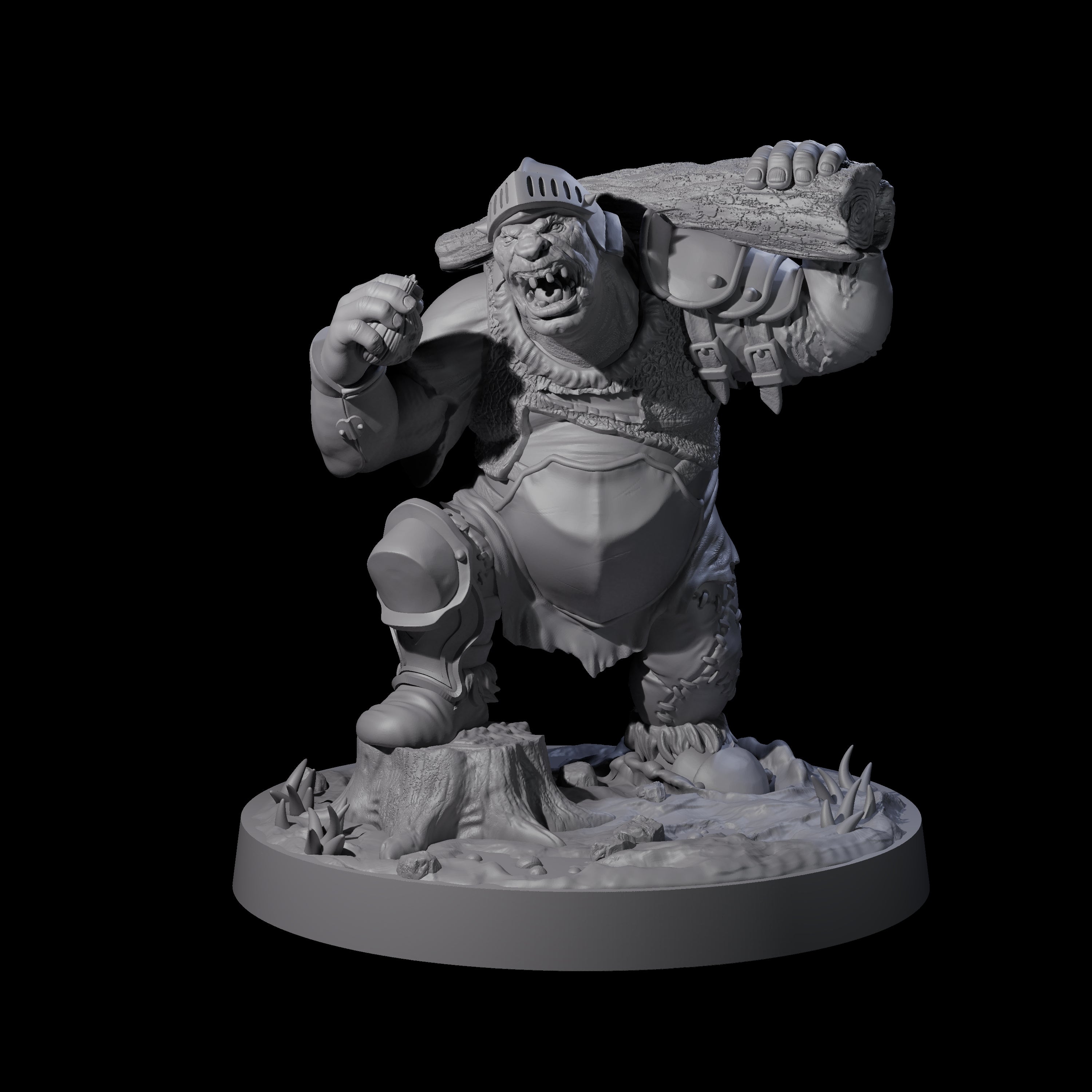 Onion Munching Ogre Miniature for Dungeons and Dragons, Pathfinder or other TTRPGs