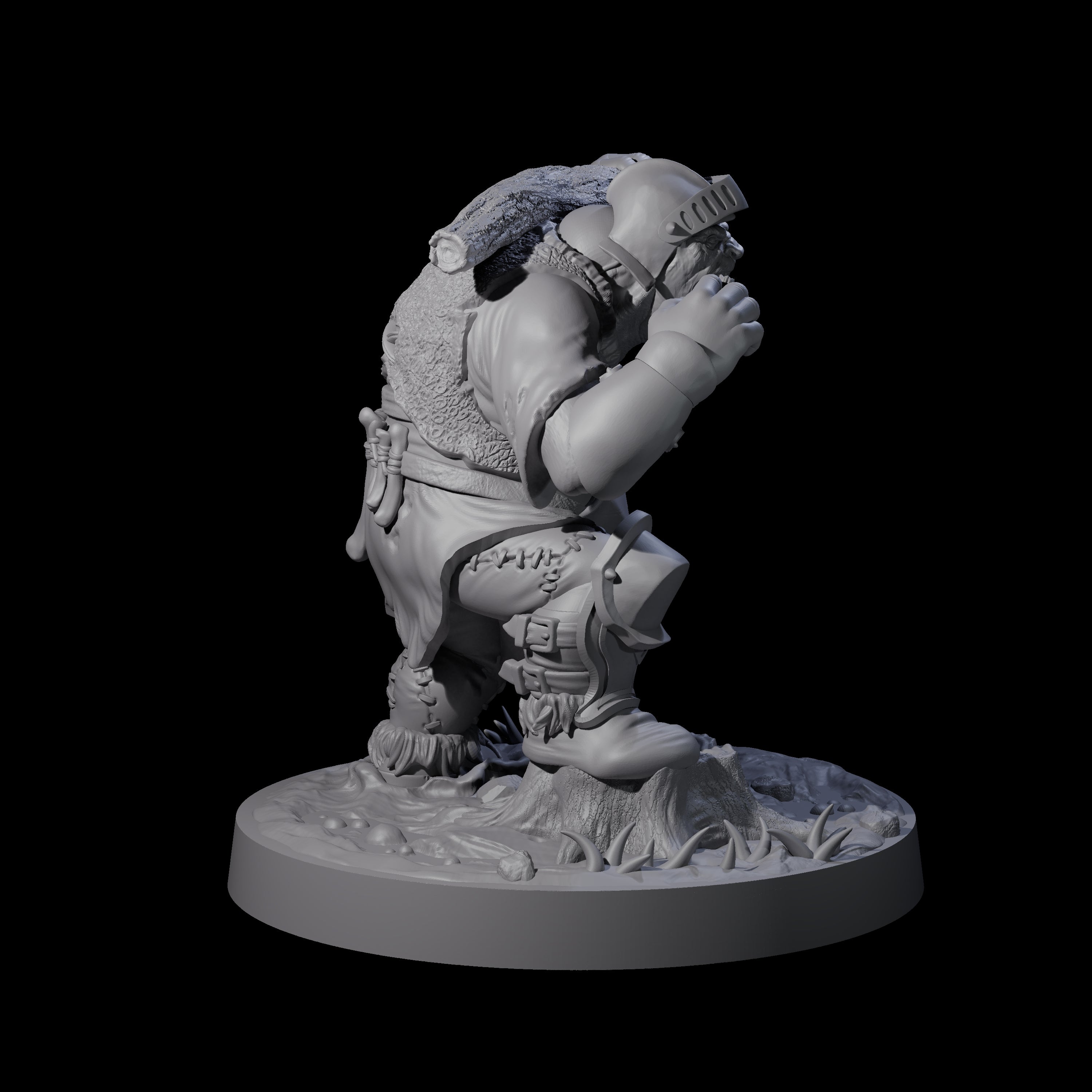 Onion Munching Ogre Miniature for Dungeons and Dragons, Pathfinder or other TTRPGs