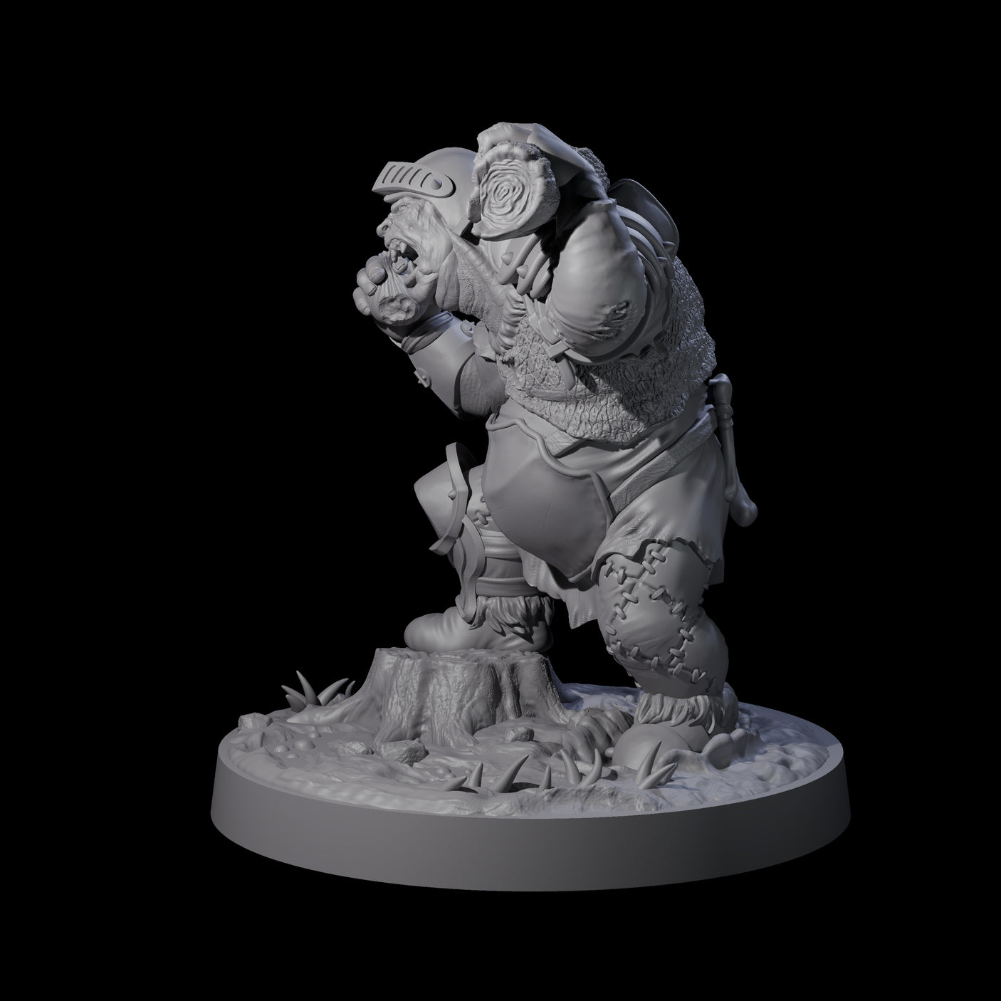 Onion Munching Ogre Miniature for Dungeons and Dragons, Pathfinder or other TTRPGs