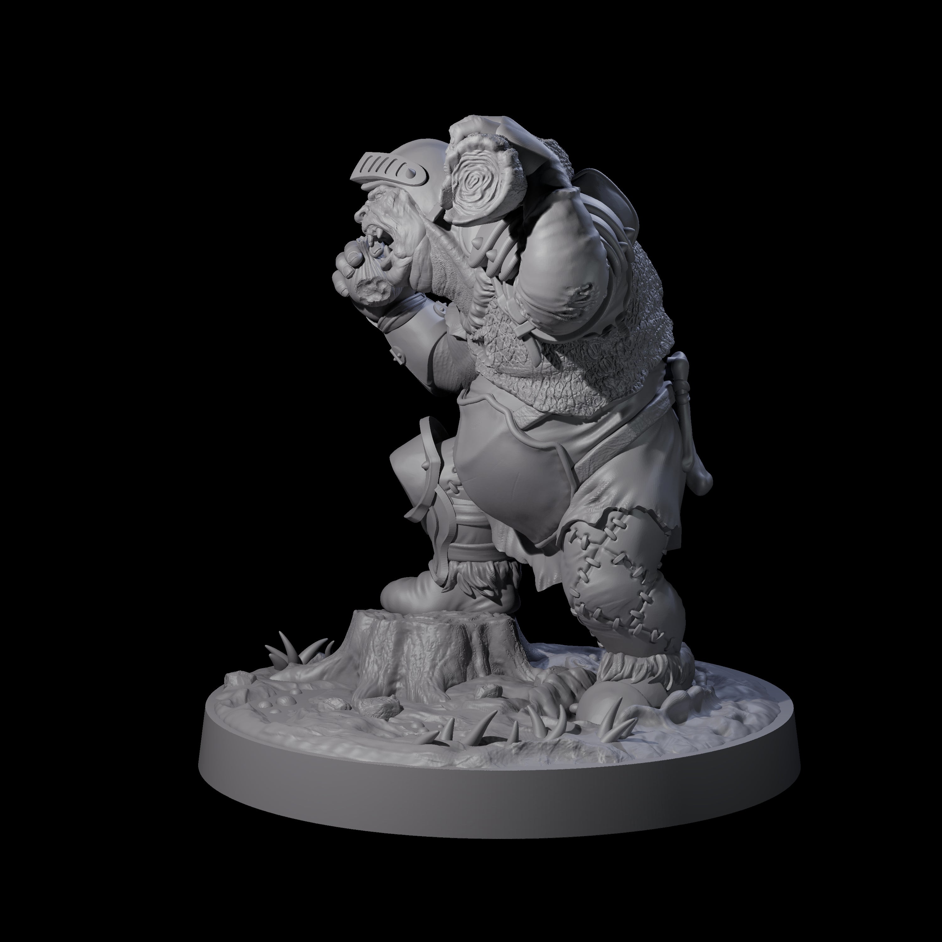 Onion Munching Ogre Miniature for Dungeons and Dragons, Pathfinder or other TTRPGs