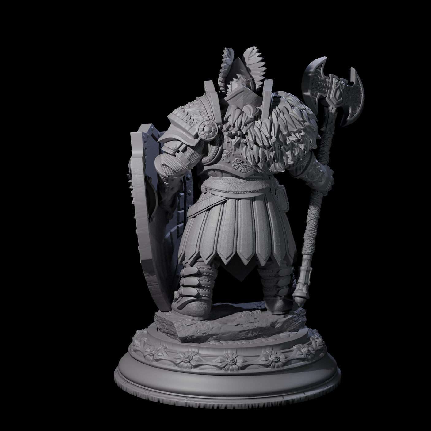 Optimistic Dwarf Fighter Miniature for Dungeons and Dragons, Pathfinder or other TTRPGs