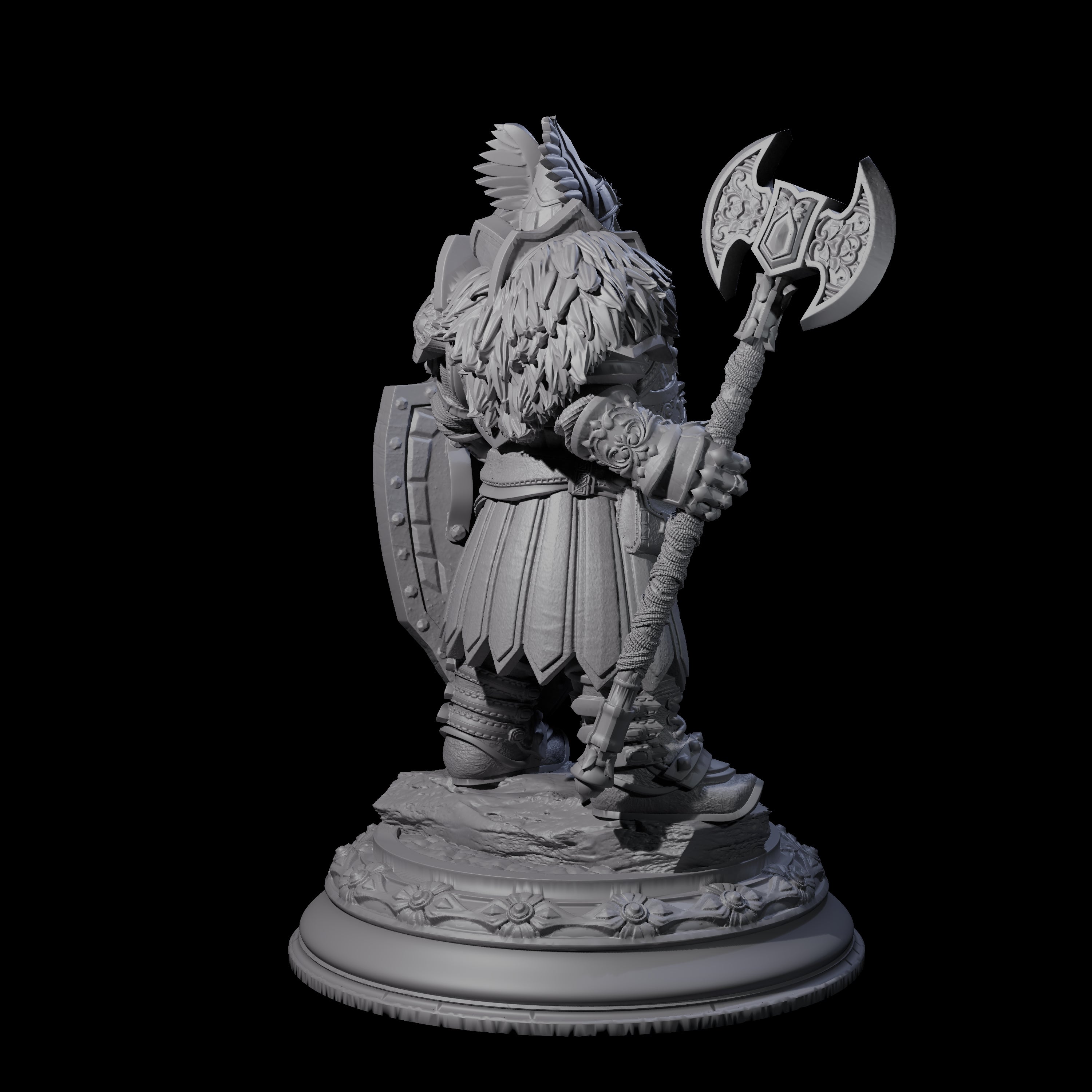 Optimistic Dwarf Fighter Miniature for Dungeons and Dragons, Pathfinder or other TTRPGs