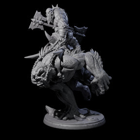 Orc Raider Riding Barlgura A Miniature for Dungeons and Dragons, Pathfinder or other TTRPGs