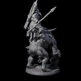 Orc Raider Riding Barlgura B Miniature for Dungeons and Dragons, Pathfinder or other TTRPGs