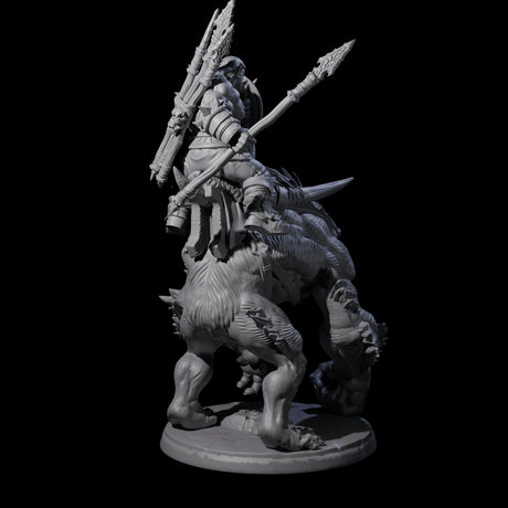 Orc Raider Riding Barlgura B Miniature for Dungeons and Dragons, Pathfinder or other TTRPGs
