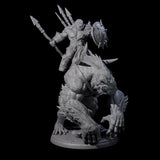 Orc Raider Riding Barlgura B Miniature for Dungeons and Dragons, Pathfinder or other TTRPGs