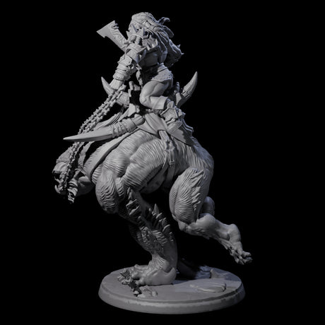 Orc Raider Riding Barlgura C Miniature for Dungeons and Dragons, Pathfinder or other TTRPGs