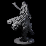 Orc Raider Riding Barlgura C Miniature for Dungeons and Dragons, Pathfinder or other TTRPGs