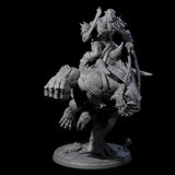 Orc Raider Riding Barlgura C Miniature for Dungeons and Dragons, Pathfinder or other TTRPGs