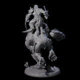 Orc Raider Riding Barlgura C Miniature for Dungeons and Dragons, Pathfinder or other TTRPGs