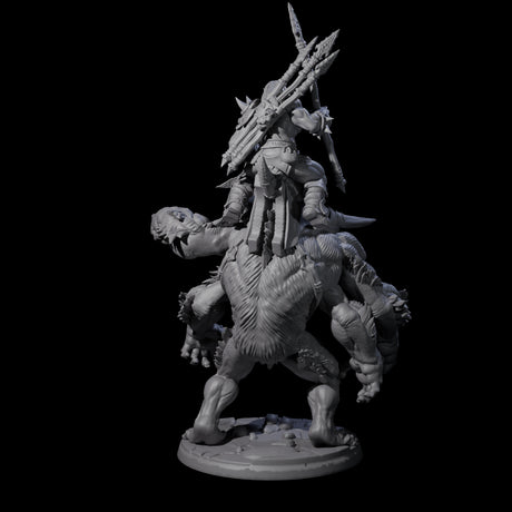 Orc Raider Riding Barlgura D Miniature for Dungeons and Dragons, Pathfinder or other TTRPGs