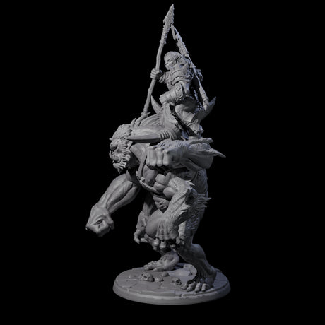 Orc Raider Riding Barlgura D Miniature for Dungeons and Dragons, Pathfinder or other TTRPGs