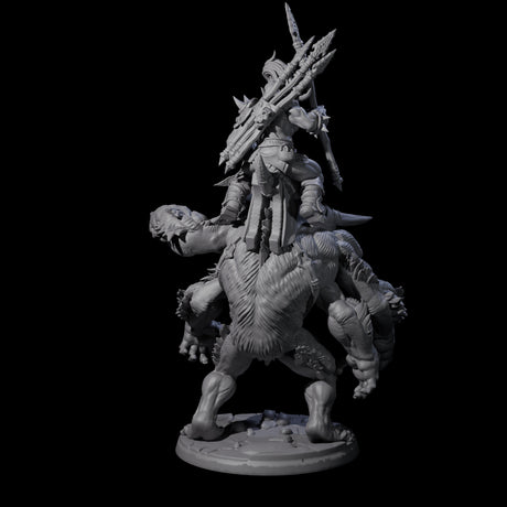Orc Raider Riding Barlgura D Miniature for Dungeons and Dragons, Pathfinder or other TTRPGs