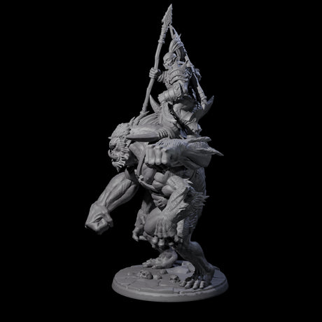 Orc Raider Riding Barlgura D Miniature for Dungeons and Dragons, Pathfinder or other TTRPGs