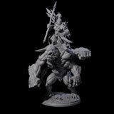 Orc Raider Riding Barlgura D Miniature for Dungeons and Dragons, Pathfinder or other TTRPGs