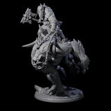 Orc Raiders Riding Barlguras Miniature for Dungeons and Dragons, Pathfinder or other TTRPGs