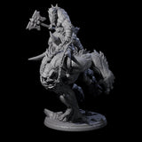 Orc Raiders Riding Barlguras Miniature for Dungeons and Dragons, Pathfinder or other TTRPGs