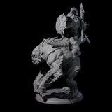 Orc Raiders Riding Barlguras Miniature for Dungeons and Dragons, Pathfinder or other TTRPGs