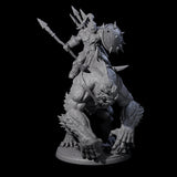 Orc Raiders Riding Barlguras Miniature for Dungeons and Dragons, Pathfinder or other TTRPGs