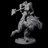 Orc Raiders Riding Barlguras Miniature for Dungeons and Dragons, Pathfinder or other TTRPGs