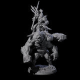 Orc Raiders Riding Barlguras Miniature for Dungeons and Dragons, Pathfinder or other TTRPGs