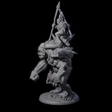 Orc Raiders Riding Barlguras Miniature for Dungeons and Dragons, Pathfinder or other TTRPGs