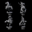 Orc Raiders Riding Barlguras Miniature for Dungeons and Dragons, Pathfinder or other TTRPGs