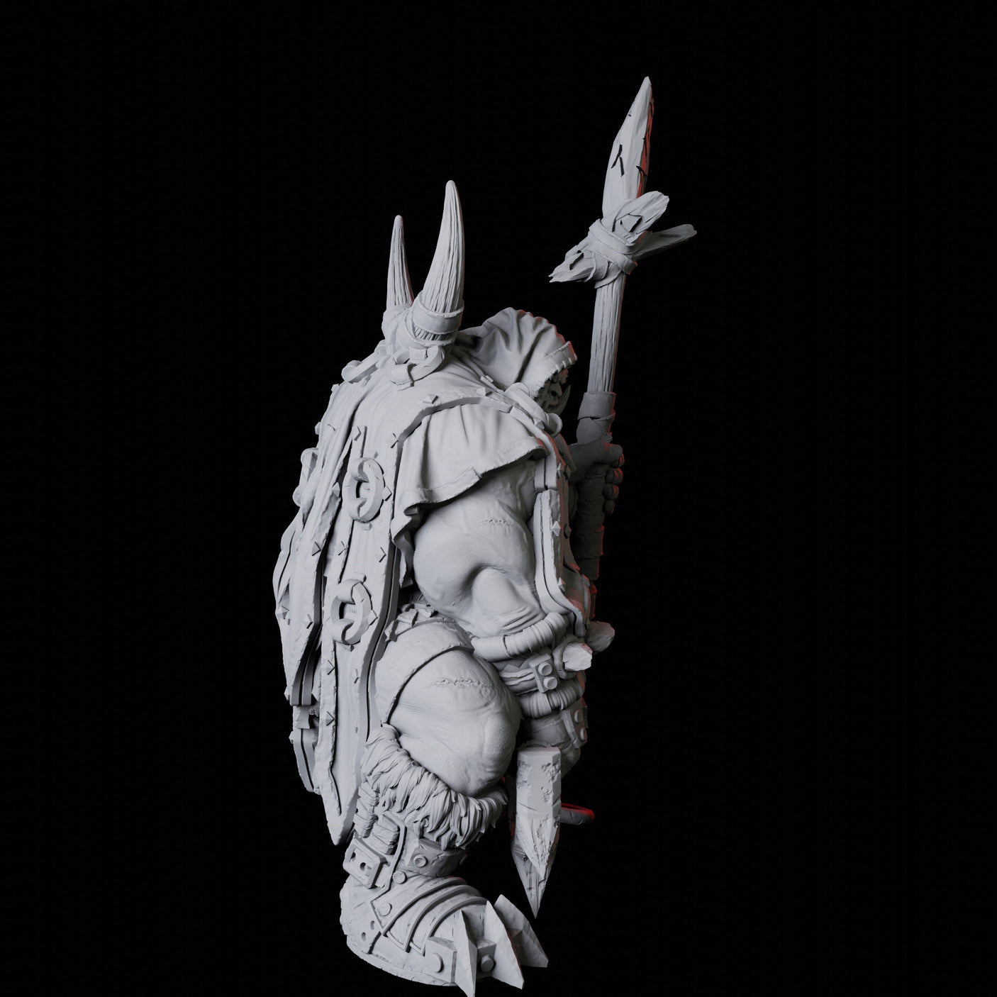 Orc Shaman B Miniature for Dungeons and Dragons, Pathfinder or other TTRPGs