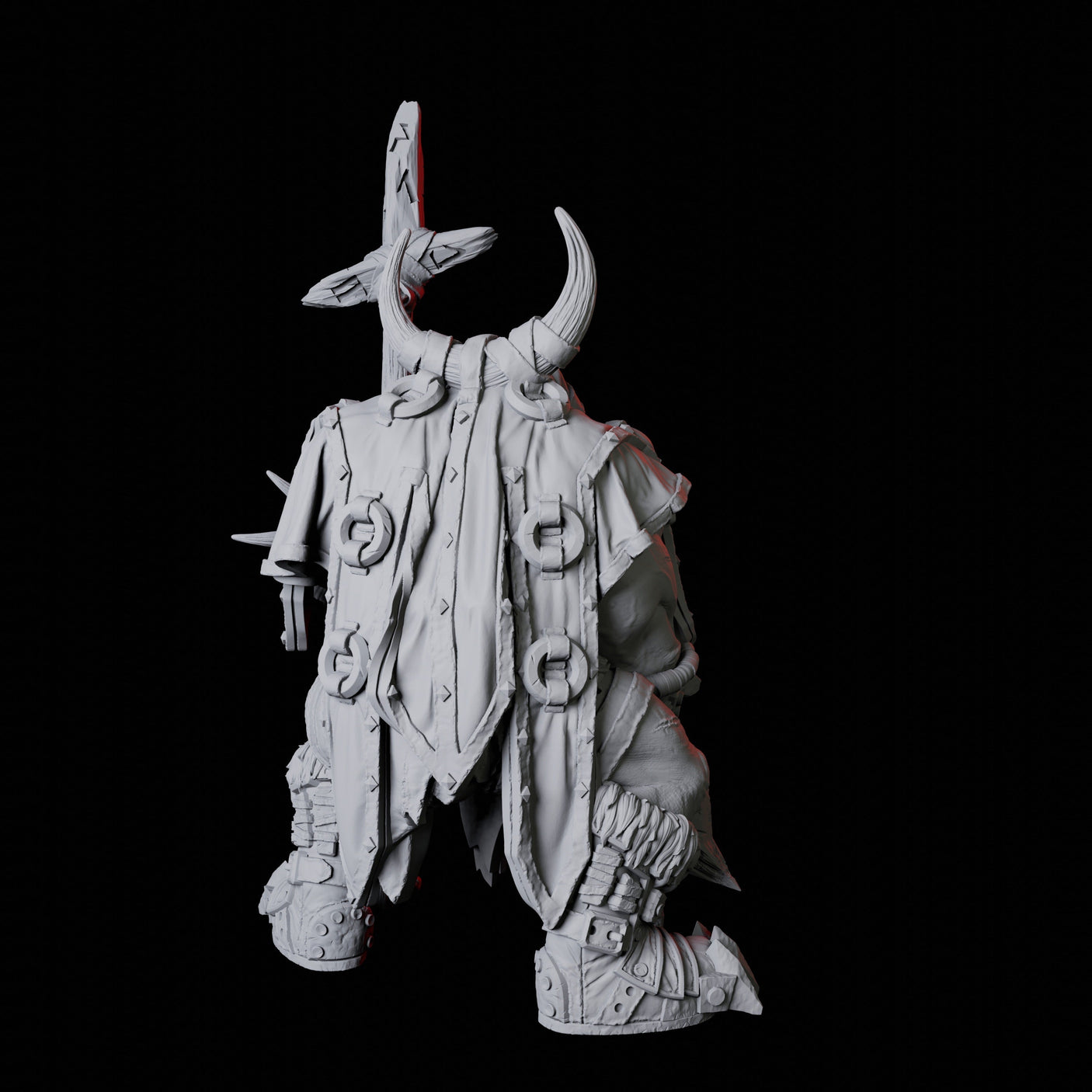 Orc Shaman B Miniature for Dungeons and Dragons, Pathfinder or other TTRPGs