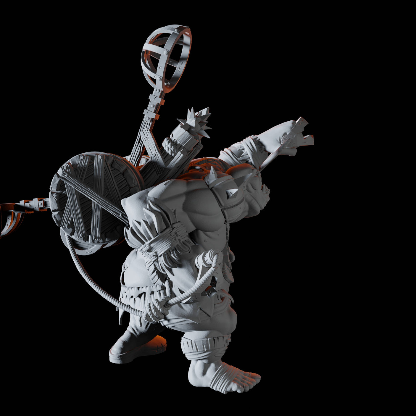 Orc Siege Monster Miniature for Dungeons and Dragons, Pathfinder or other TTRPGs