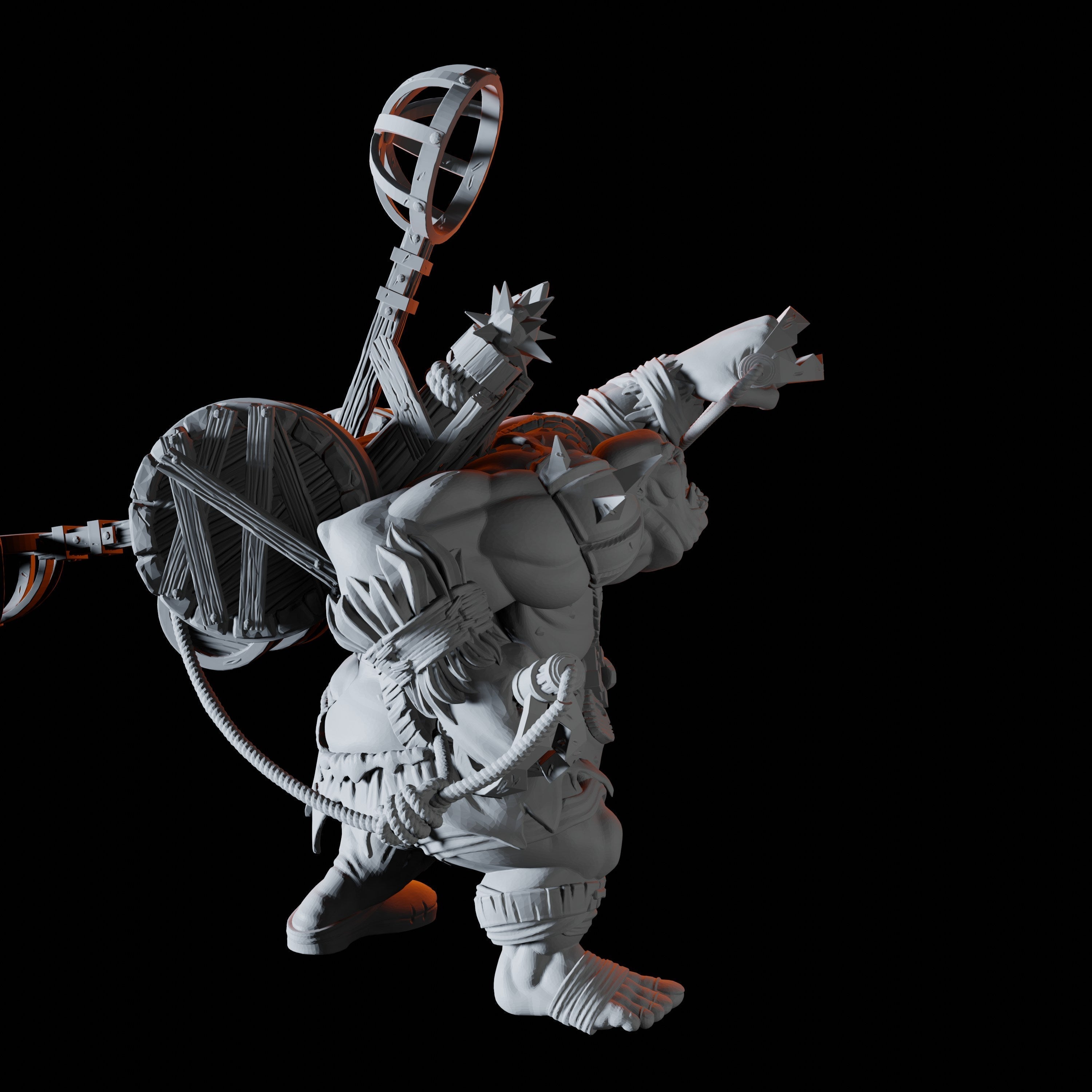 Orc Siege Monster Miniature for Dungeons and Dragons - Myth Forged